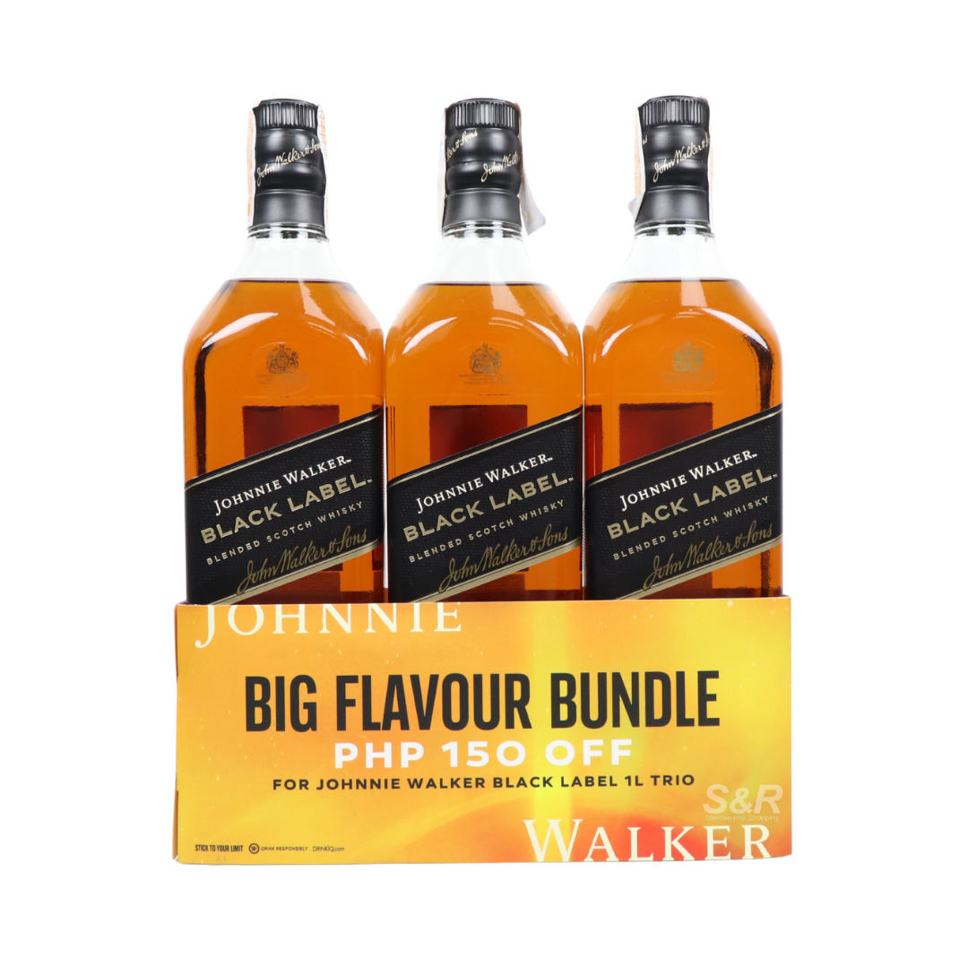 Johnnie Walker Black Label 1L Trio Pack
